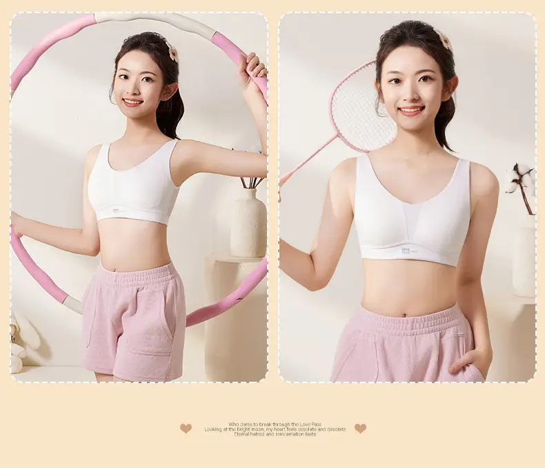 Xiating girl bra sports comfortable vest second-order winter student underwear junior high school and high school students look small — feature 14