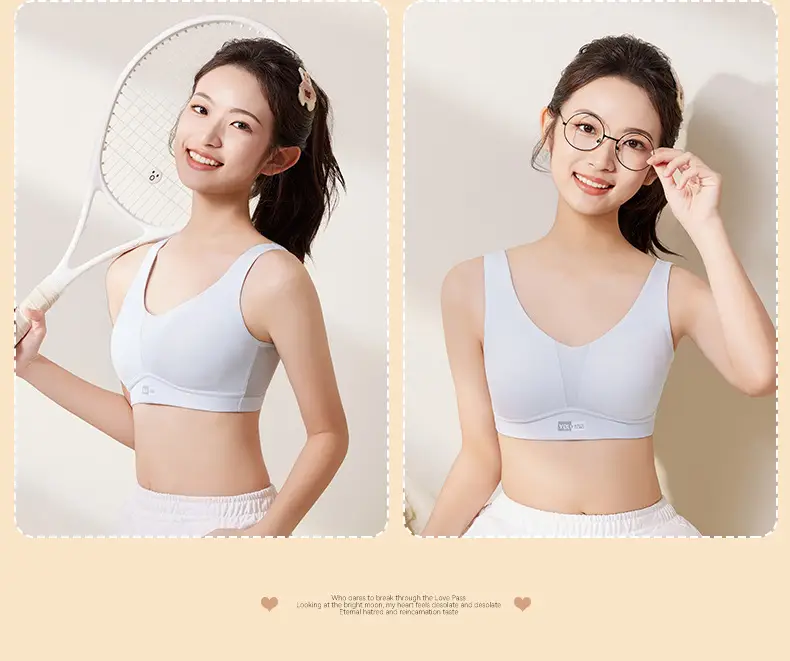 Xiating girl bra sports comfortable vest second-order winter student underwear junior high school and high school students look small — feature 16