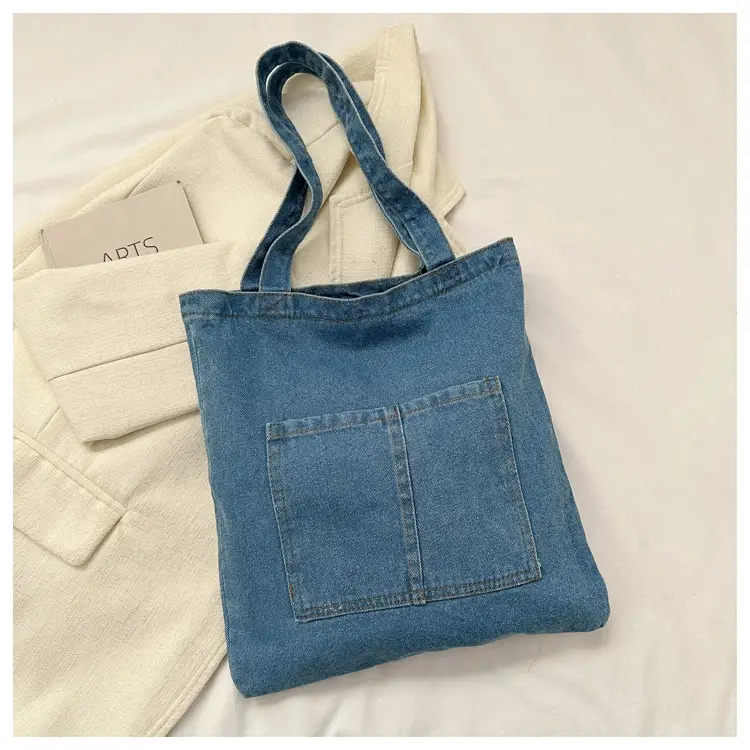 Denim Shoulder Bag Korean Style Women's Canvas Shopping Bag — feature 19