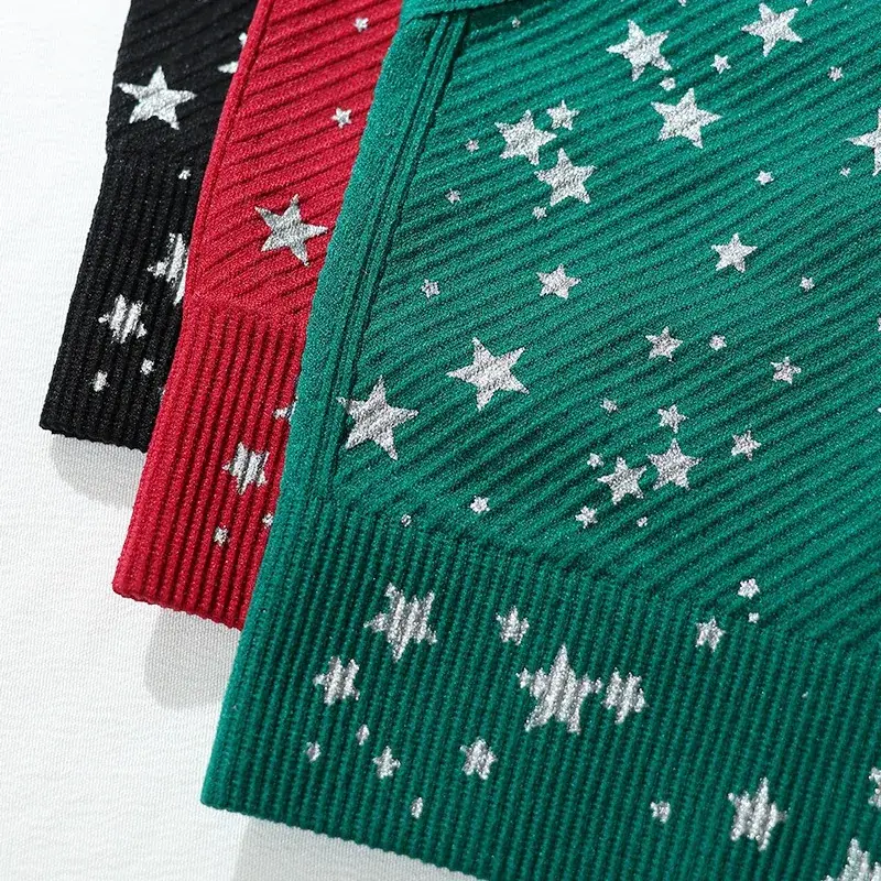 Red Printed Star Seamless Sports Bra for Women - Image 5