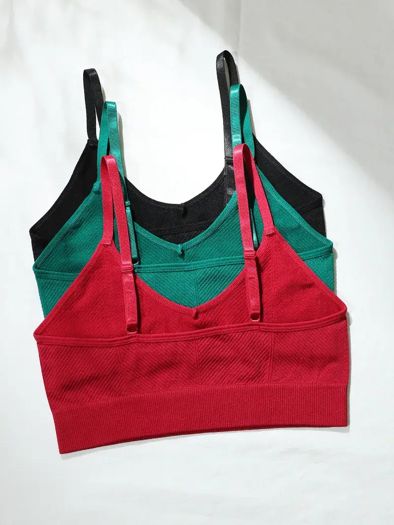 Red Printed Star Seamless Sports Bra for Women — feature 9