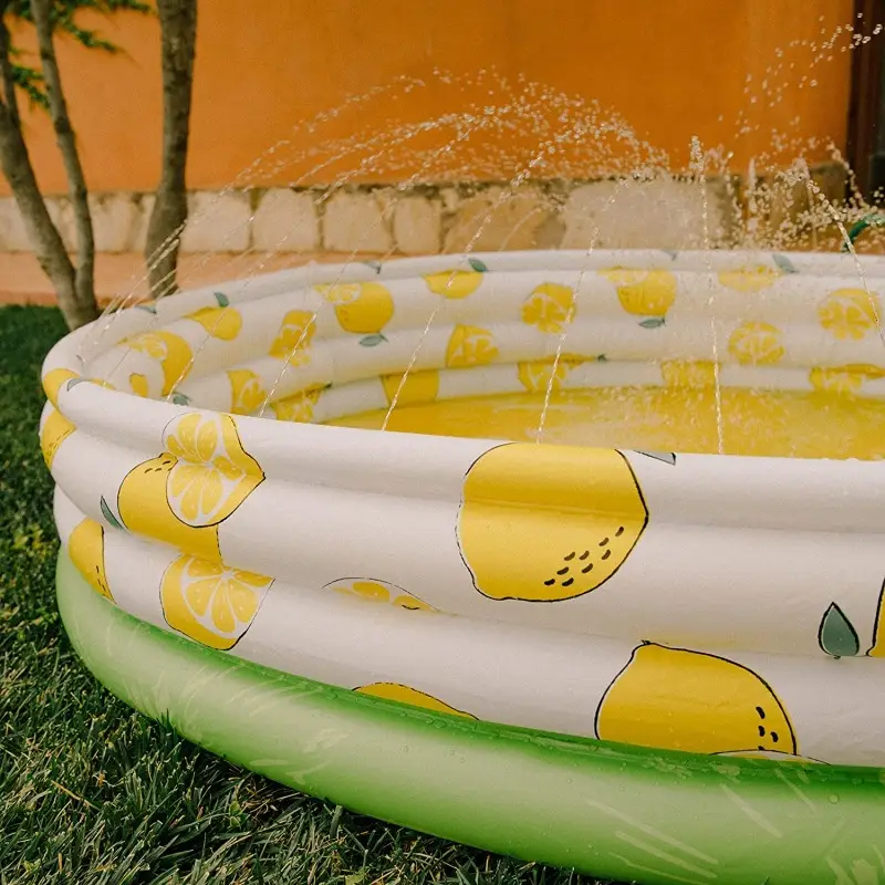[In stock] cross-border hot selling manufacturer in stock four-ring inflatable lemon pool outdoor inflatable thickened swimming pool — feature 4