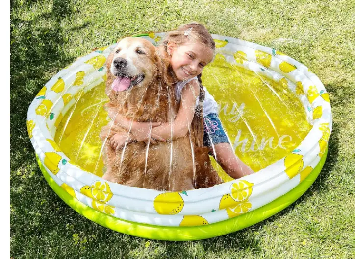 [In stock] cross-border hot selling manufacturer in stock four-ring inflatable lemon pool outdoor inflatable thickened swimming pool — feature 6