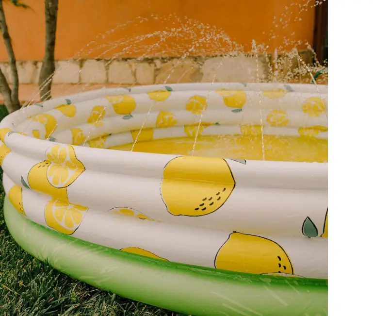 [In stock] cross-border hot selling manufacturer in stock four-ring inflatable lemon pool outdoor inflatable thickened swimming pool — feature 7