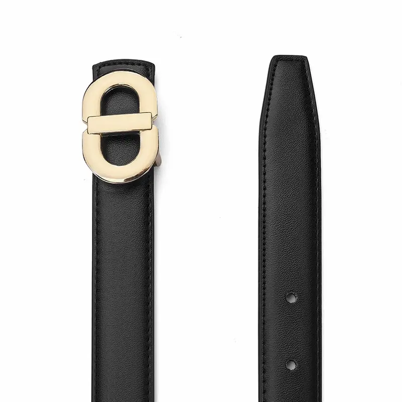 Fashion Belt with Plate Buckle for Girls Brown Black - Image 7