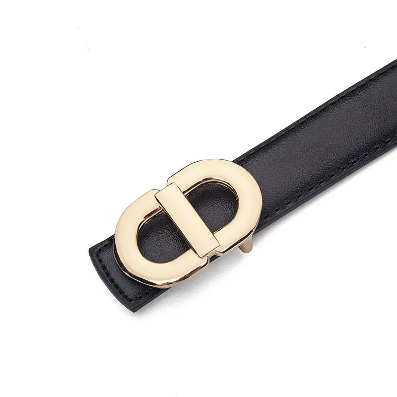 Fashion Belt with Plate Buckle for Girls Brown Black - Image 8