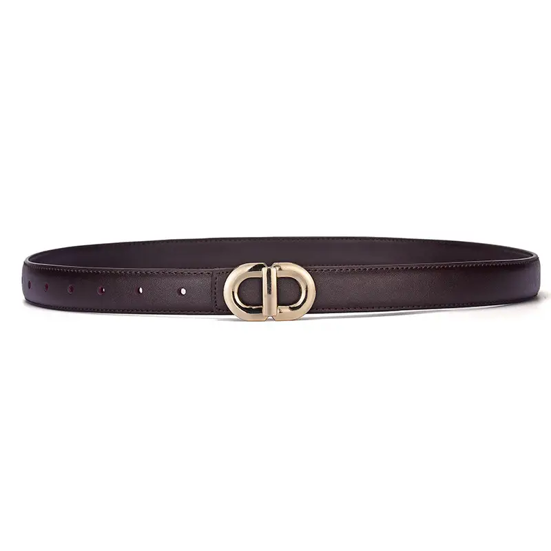 Fashion Belt with Plate Buckle for Girls Brown Black - Image 9