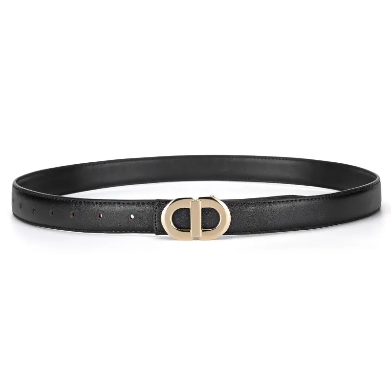 Fashion Belt with Plate Buckle for Girls Brown Black - Image 10