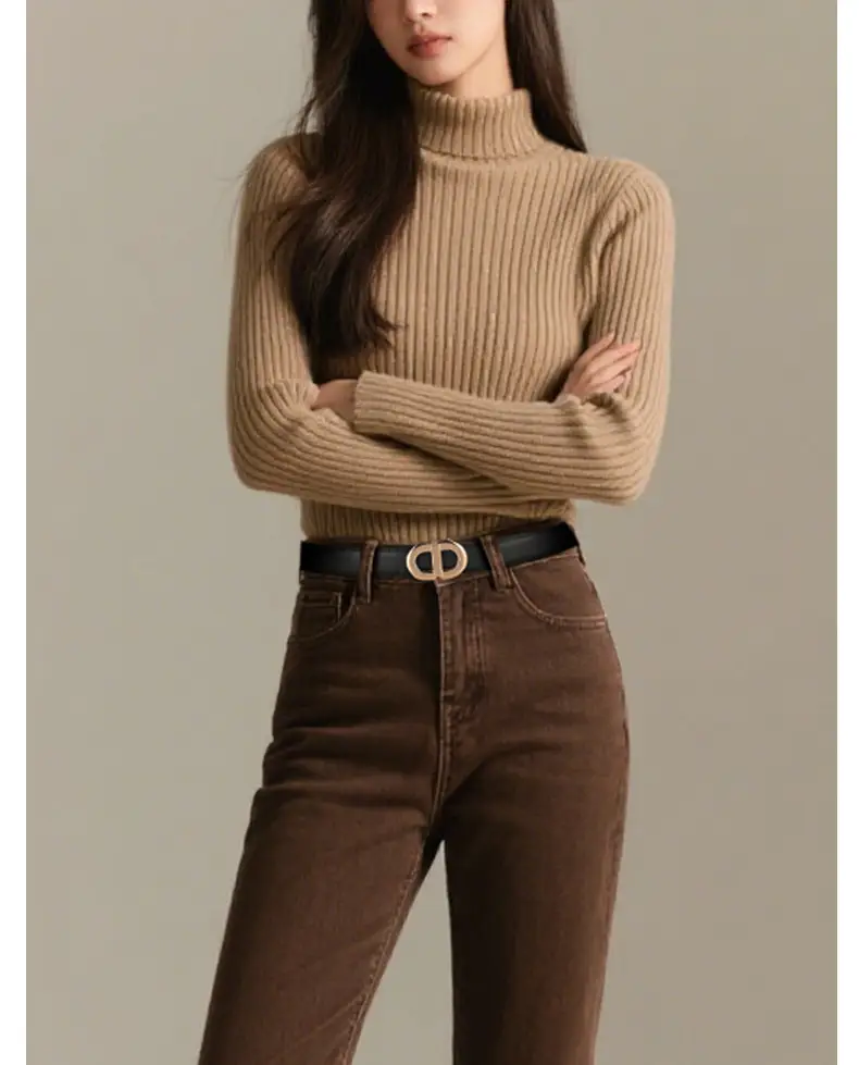 Fashion Belt with Plate Buckle for Girls Brown Black — feature 11