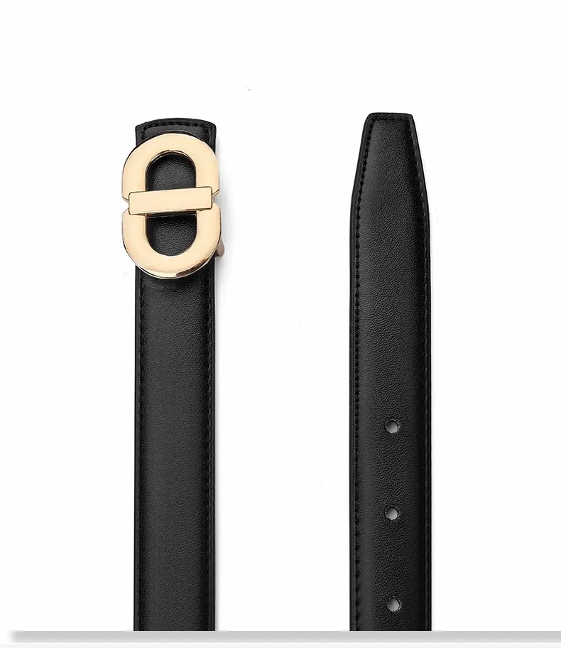 Fashion Belt with Plate Buckle for Girls Brown Black — feature 13
