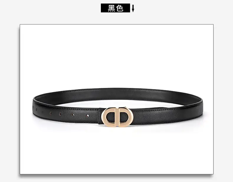 Fashion Belt with Plate Buckle for Girls Brown Black — feature 16