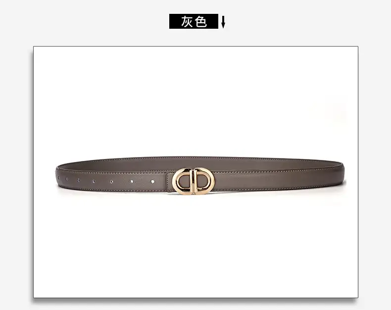 Fashion Belt with Plate Buckle for Girls Brown Black — feature 18