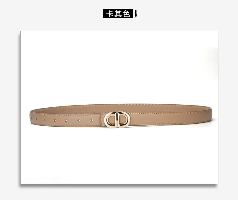Fashion Belt with Plate Buckle for Girls Brown Black — feature 19