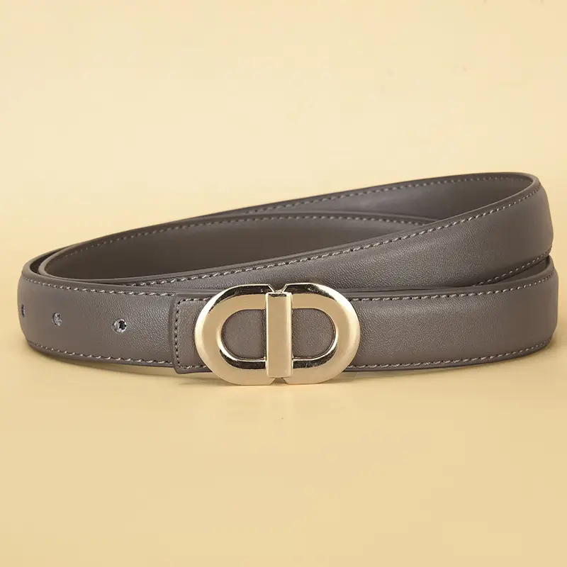 Fashion Belt with Plate Buckle for Girls Brown Black - Image 4