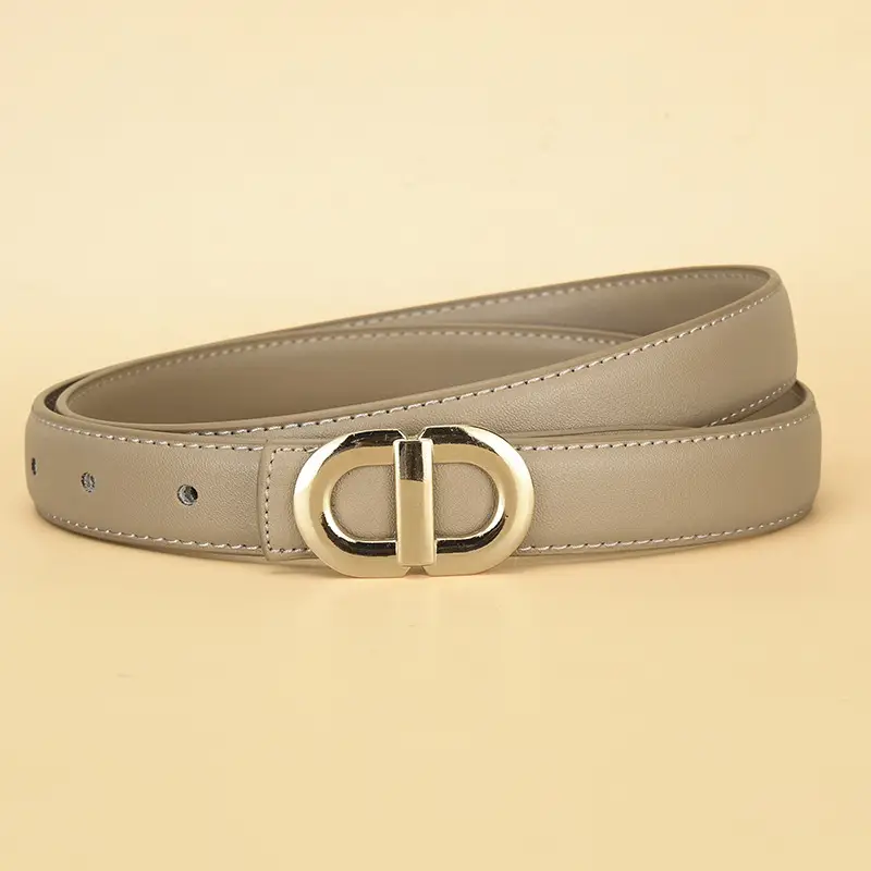 Fashion Belt with Plate Buckle for Girls Brown Black - Image 5