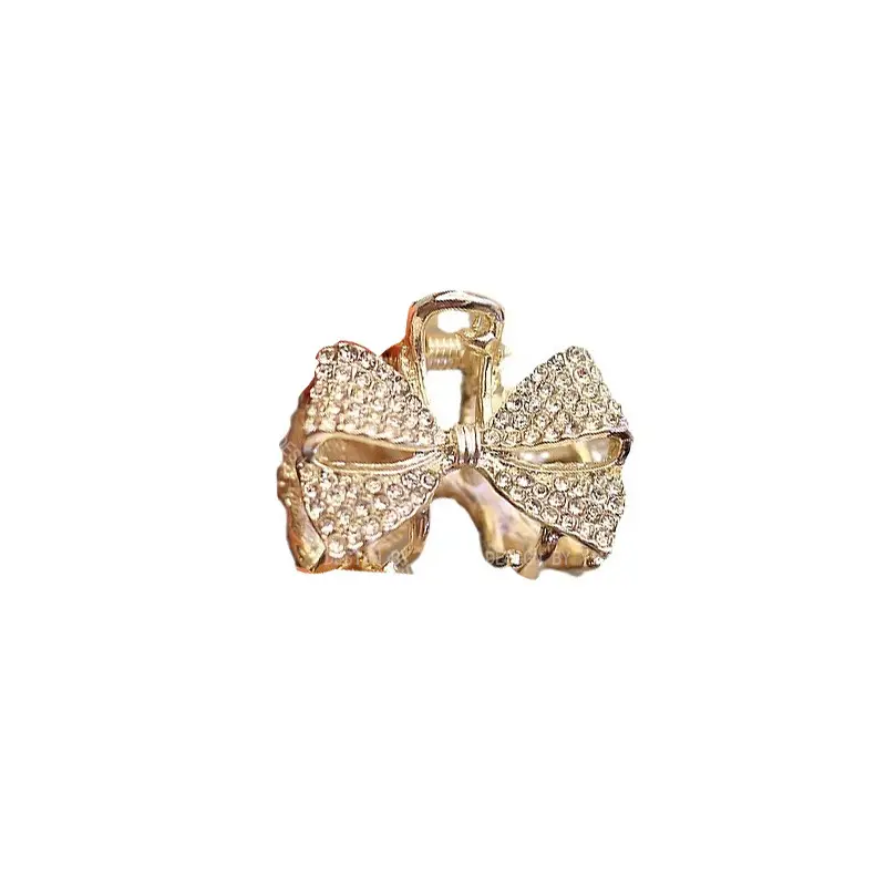 Rhinestone Bow Clip Bangs for Girls Retro Princess Style - Image 7