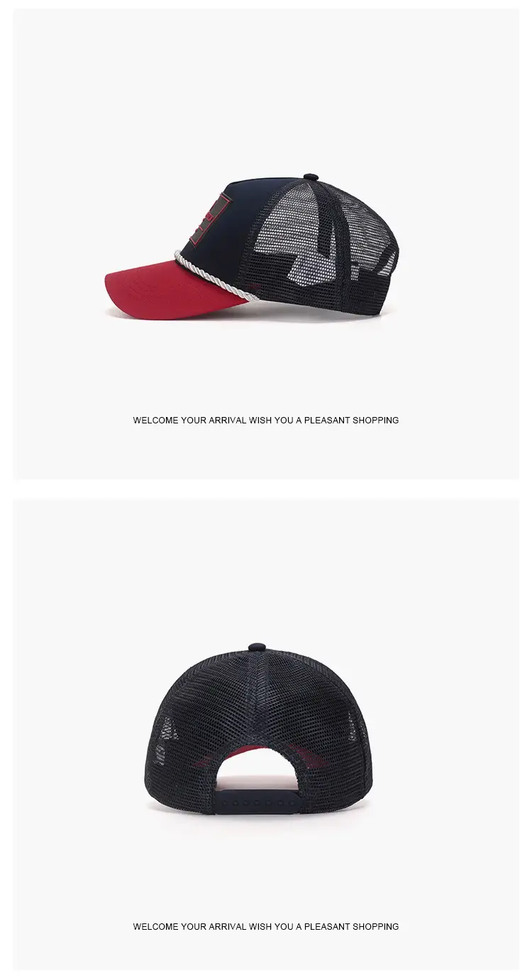 Men's Mesh Baseball Cap SPF50+ Red Black UV Protection — feature 8