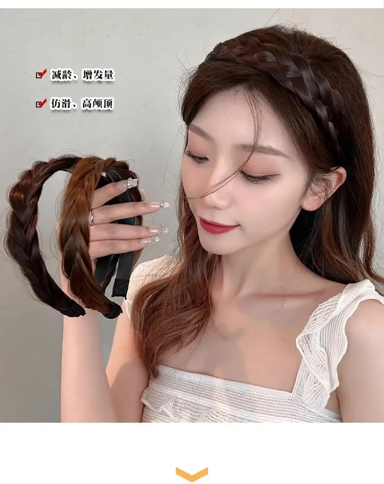Korean Style Fishbone Hair Band with Pearl & Twist — feature 14