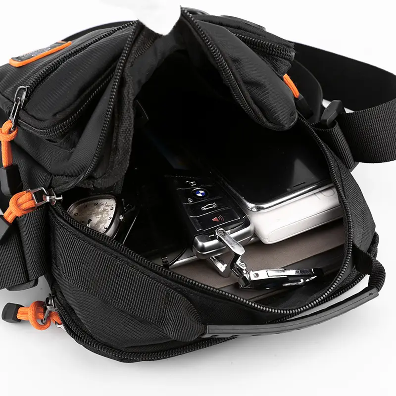 Men's Black Waterproof Shoulder Bag with Crossbody Strap - Image 7