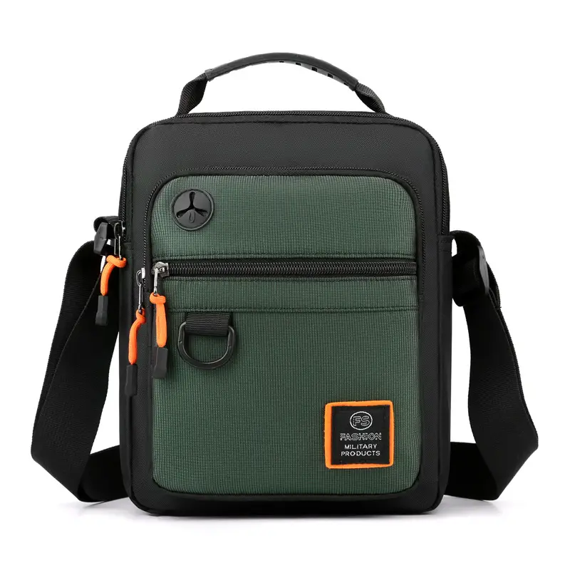 Men's Black Waterproof Shoulder Bag with Crossbody Strap - Image 3