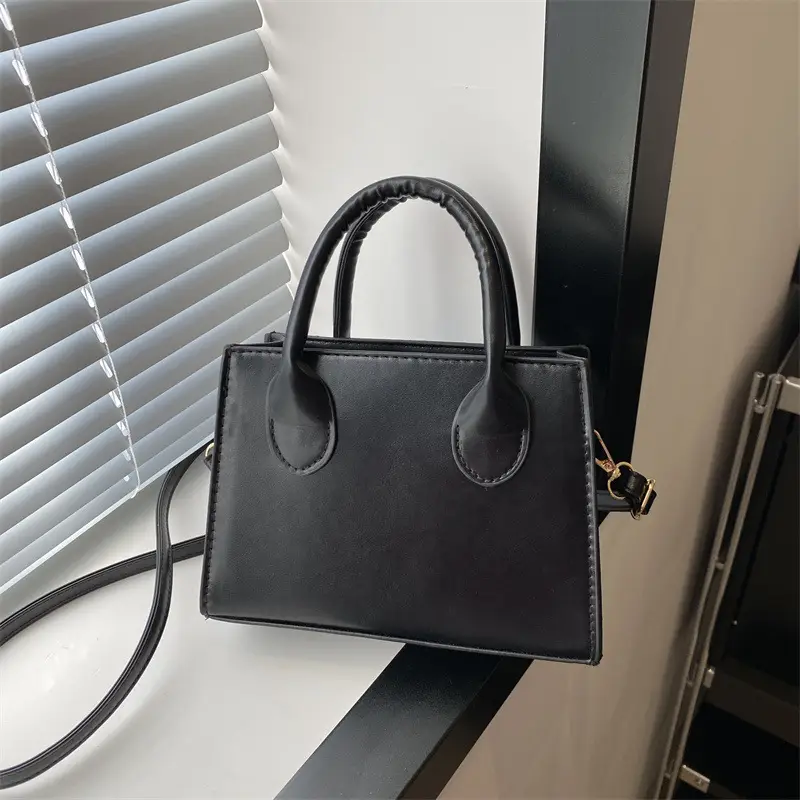 Retro Textured Square Bag Women Brown Shoulder Crossbody - Image 5