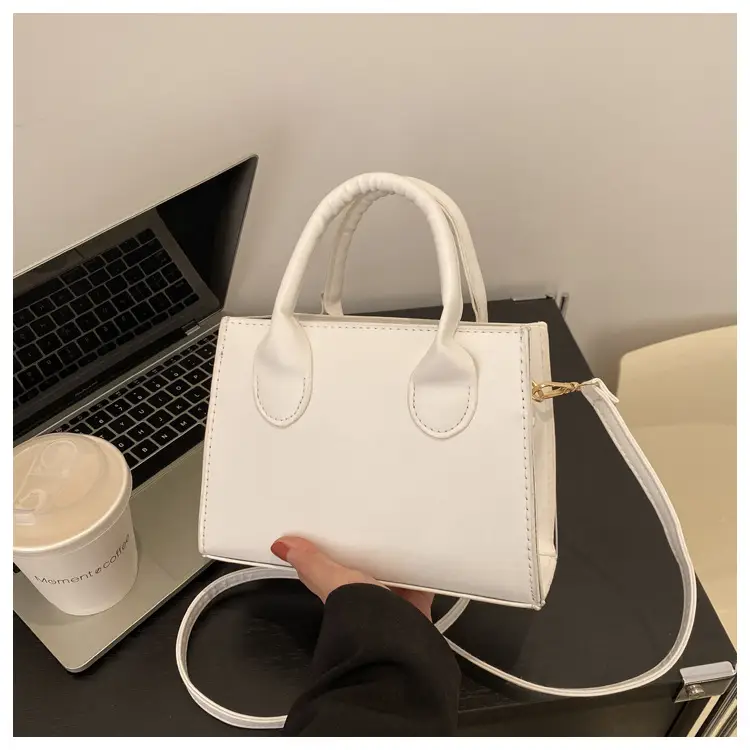 Retro Textured Square Bag Women Brown Shoulder Crossbody — feature 17