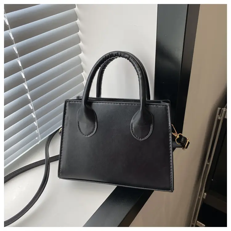 Retro Textured Square Bag Women Brown Shoulder Crossbody — feature 9