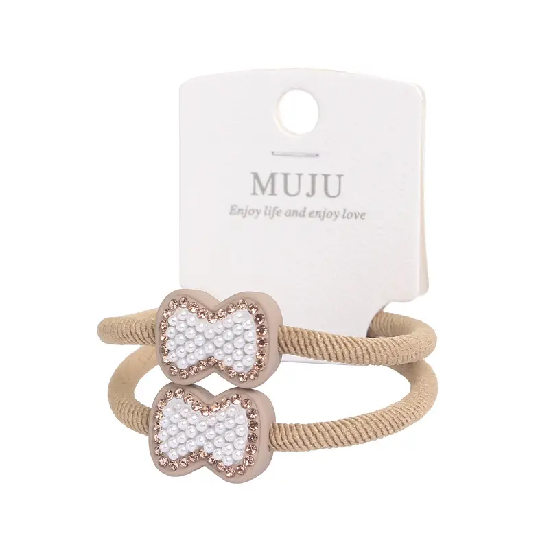 20 Pack Pearl Bow Hair Ropes for Girls - Image 6