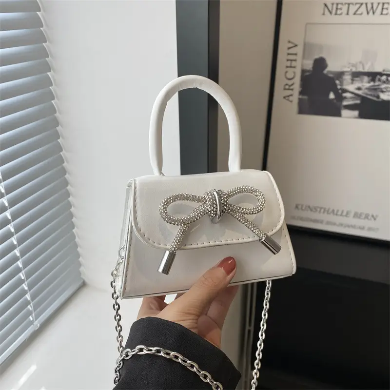 Pink Korean Bow Mini Shoulder Messenger Bag - Image 7