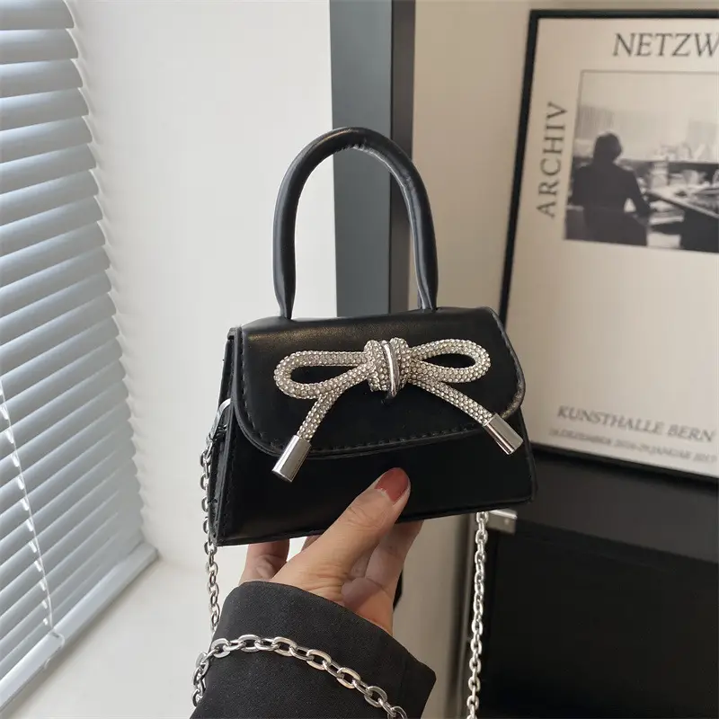 Pink Korean Bow Mini Shoulder Messenger Bag - Image 8