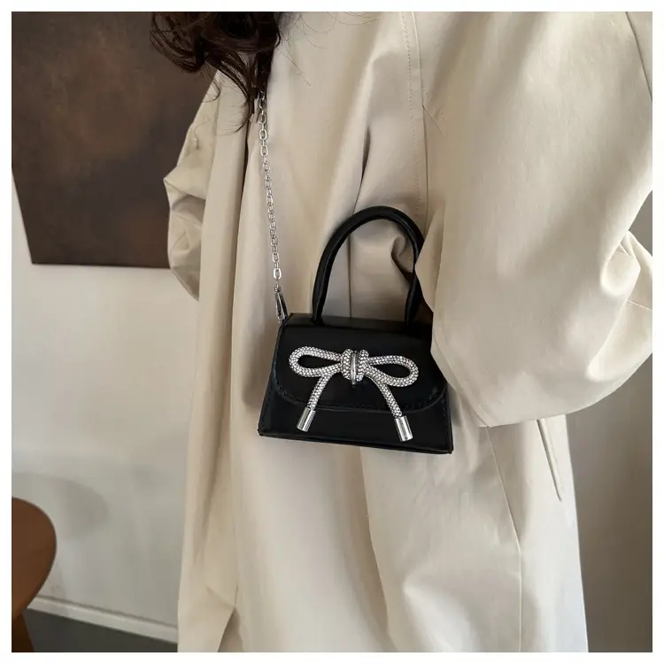 Pink Korean Bow Mini Shoulder Messenger Bag — feature 10