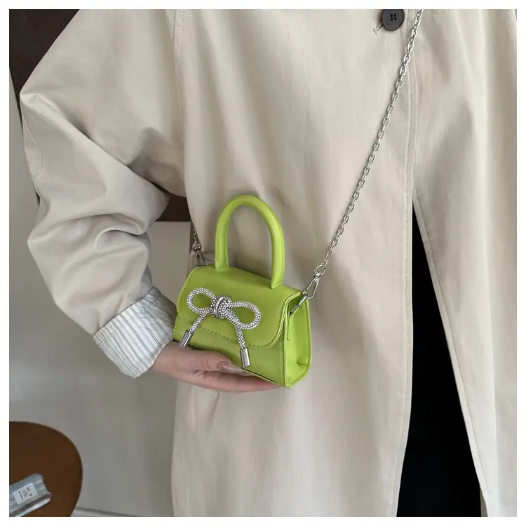 Pink Korean Bow Mini Shoulder Messenger Bag — feature 12