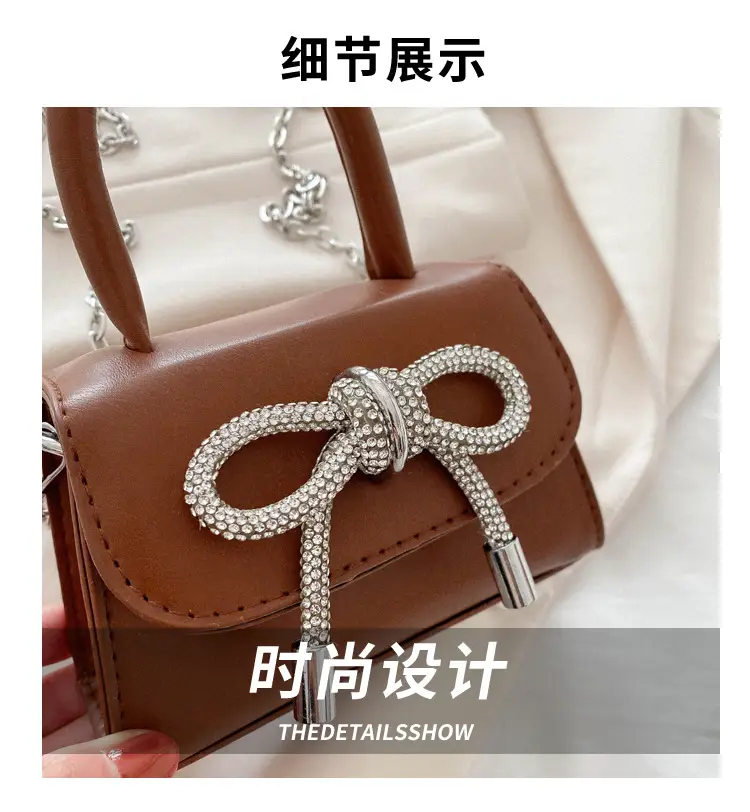 Pink Korean Bow Mini Shoulder Messenger Bag — feature 2