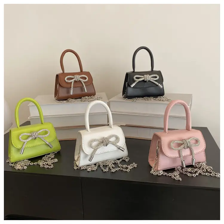 Pink Korean Bow Mini Shoulder Messenger Bag — feature 23