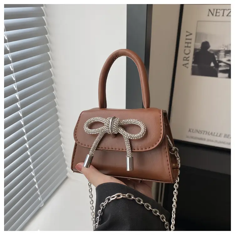 Pink Korean Bow Mini Shoulder Messenger Bag — feature 24