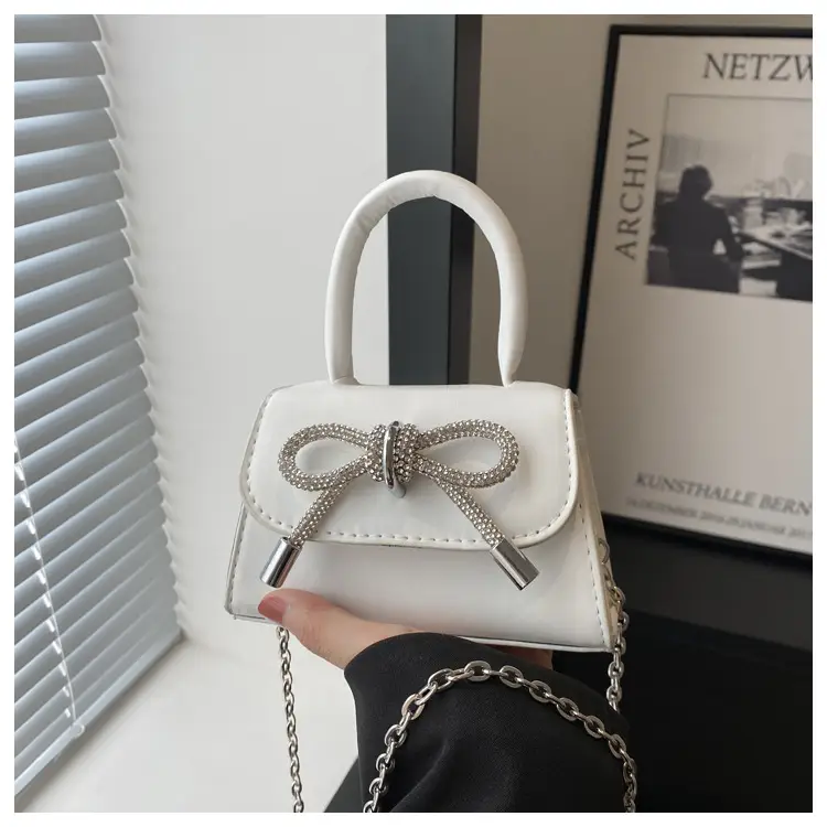 Pink Korean Bow Mini Shoulder Messenger Bag — feature 26