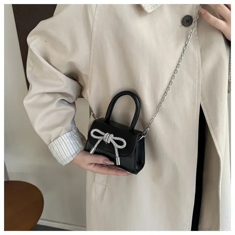 Pink Korean Bow Mini Shoulder Messenger Bag — feature 9