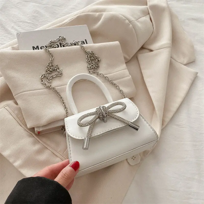 Pink Korean Bow Mini Shoulder Messenger Bag - Image 2