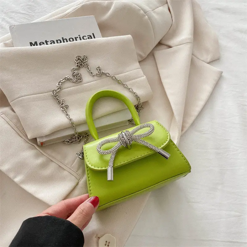 Pink Korean Bow Mini Shoulder Messenger Bag - Image 3