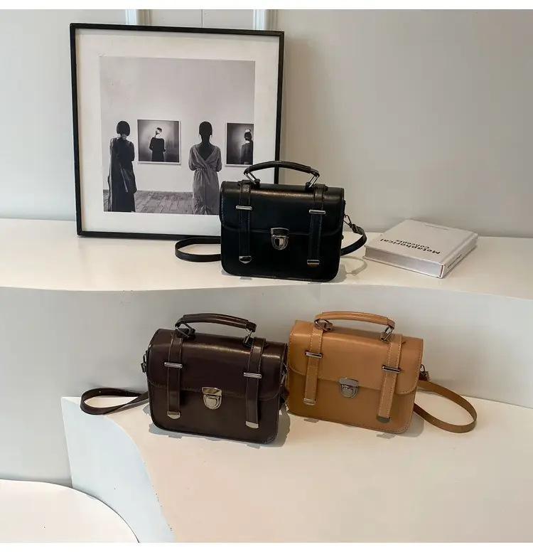 Women's tan leather shoulder messenger bag 2023 — feature 26