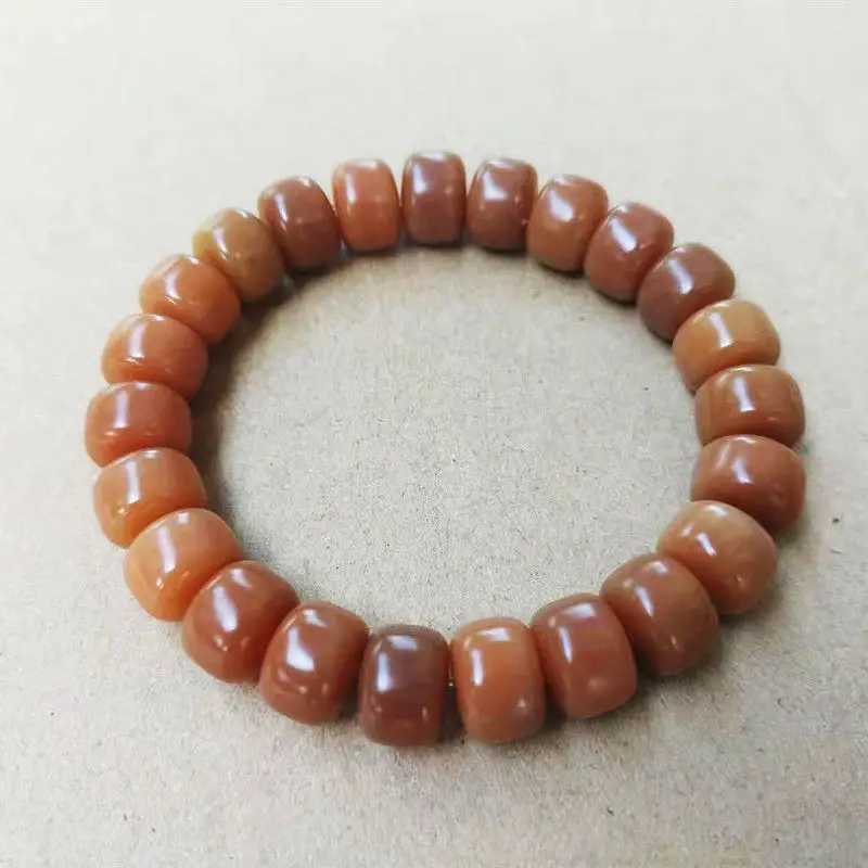 Women's Green Jade Bodhi Root Bracelet with White Beads - Image 3