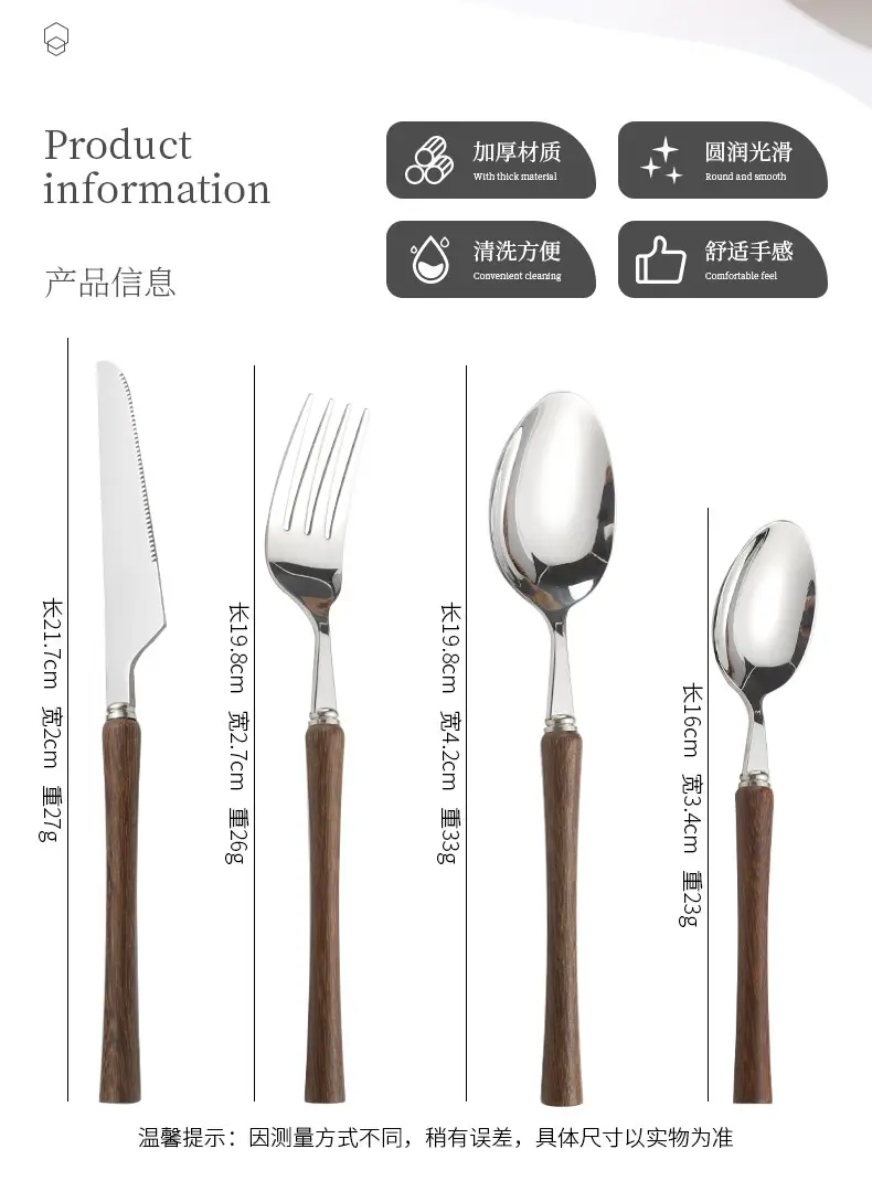 Stainless Steel Spoon with Wooden Handle for Home & Dining — feature 2