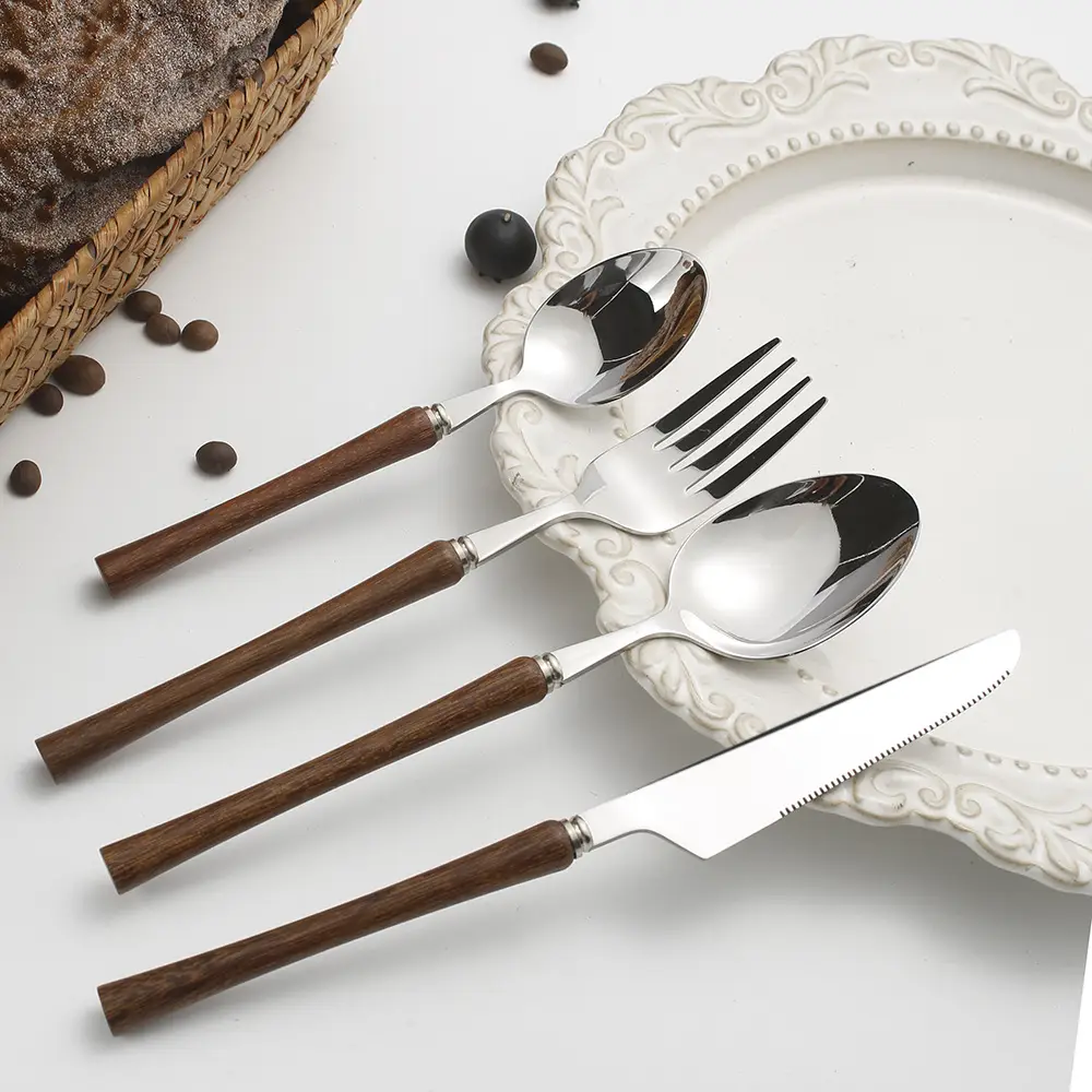 Stainless Steel Spoon with Wooden Handle for Home & Dining — feature 3