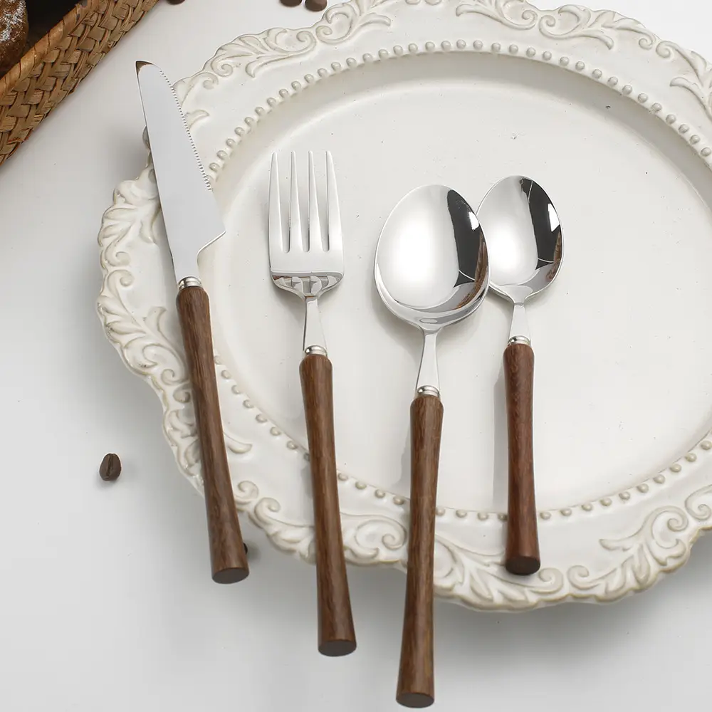 Stainless Steel Spoon with Wooden Handle for Home & Dining — feature 6