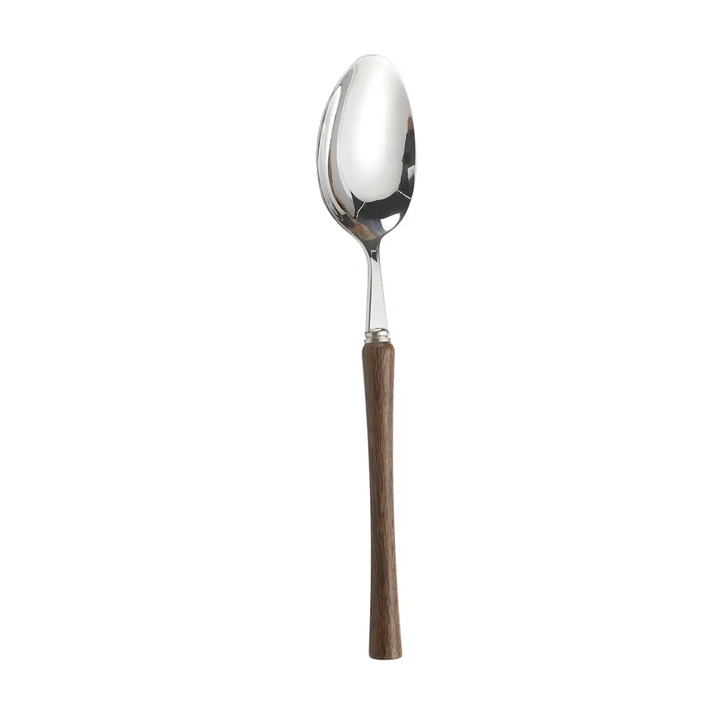 Stainless Steel Spoon with Wooden Handle for Home & Dining - Image 2