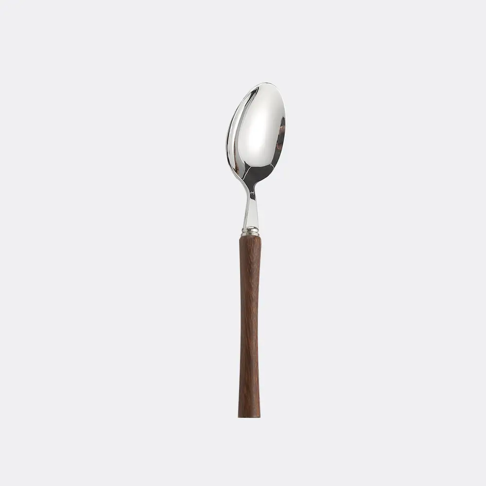 Stainless Steel Spoon with Wooden Handle for Home & Dining - Image 4