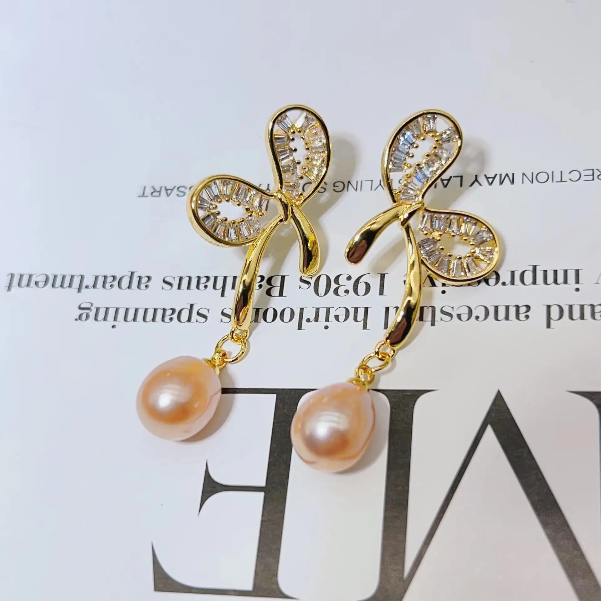 S925 Gold Pearl Star Earrings for Women - Image 11