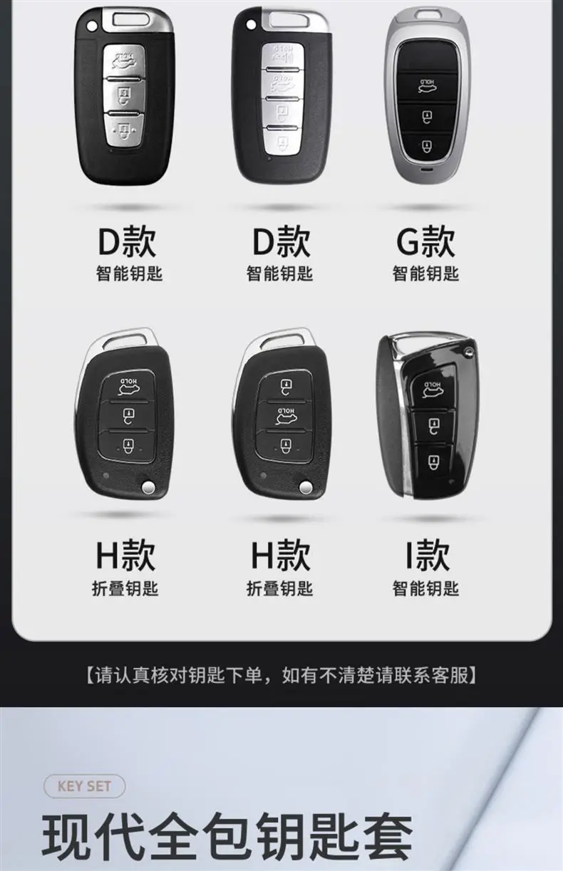 Applicable to Beijing Hyundai ix35 Car Key Set Name Figure Elantra Yuena Fista Sonata ix25 Shengda Bag — feature 2