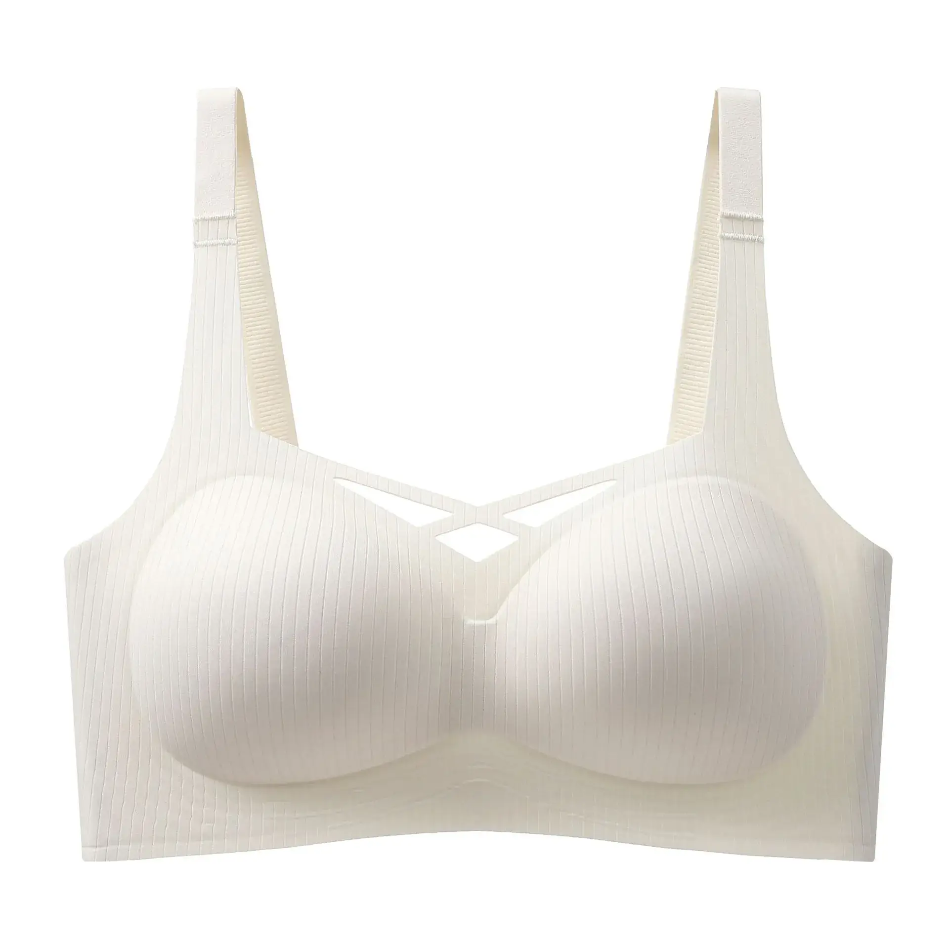 White Crossback Bra for Large Busts, Anti-Sagging, Slimming - Image 2