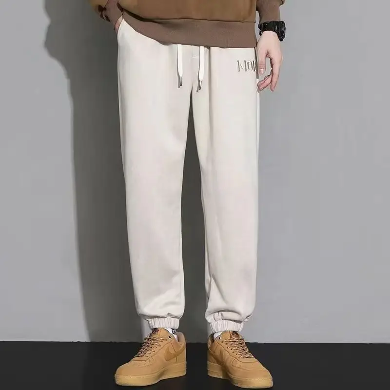 Men Suede Ankle Sweatpants Loose Spring Autumn - Image 3